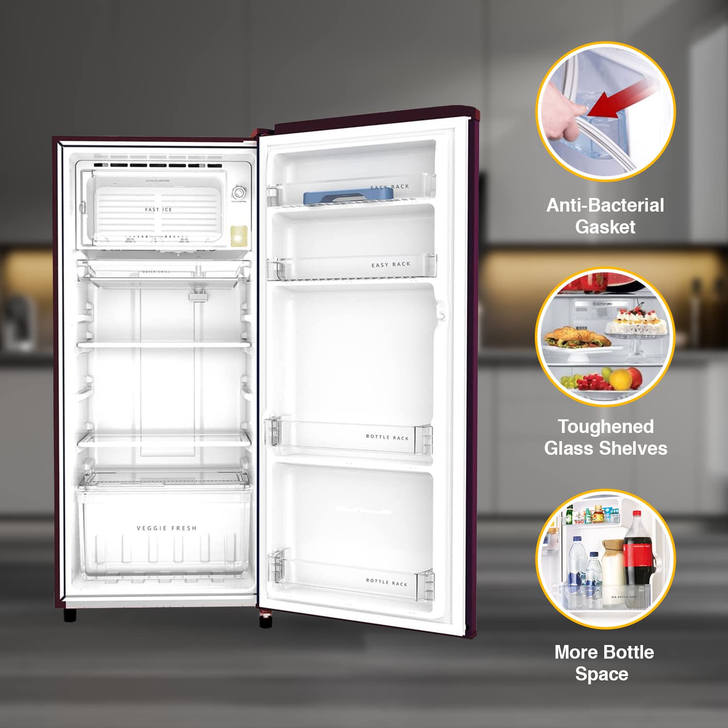 Whirlpool 205 WDE PRM 2S – Compact 184L Refrigerator with Smart Cooling & 2-Star Rating